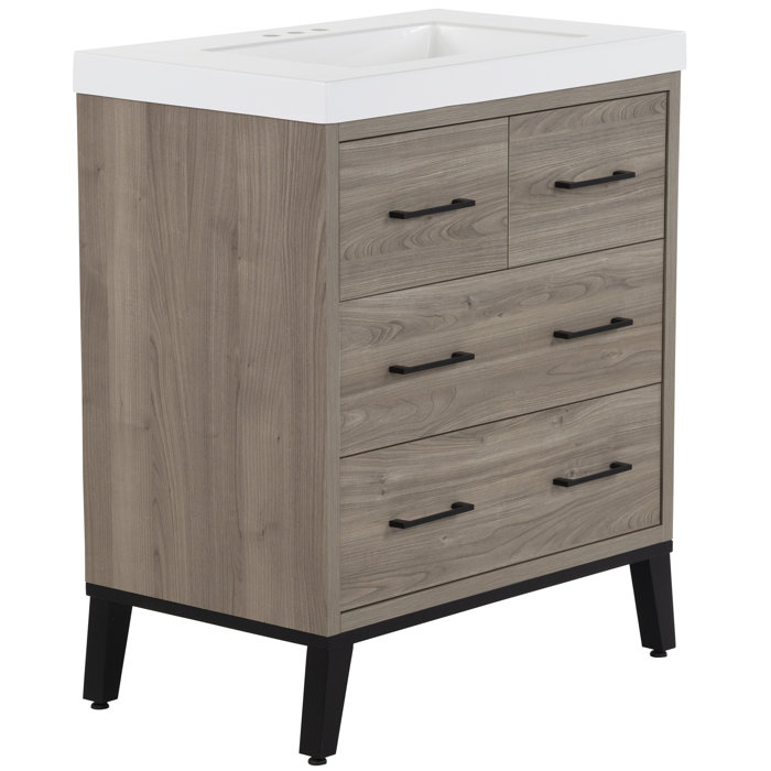 Foundstone™ Nyle 31.06'' Freestanding Single Bathroom Vanity with